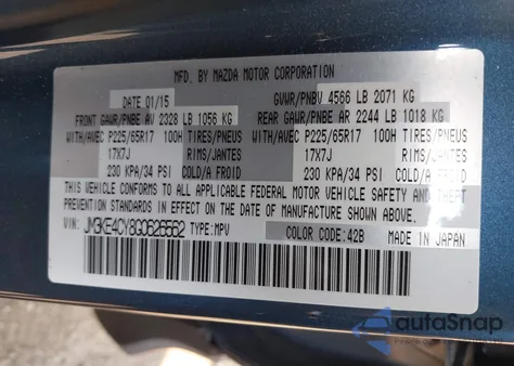 2016 Mazda Cx-5 Touring z USA, uszkodzony, nr VIN JM3KE4CY8G0626562